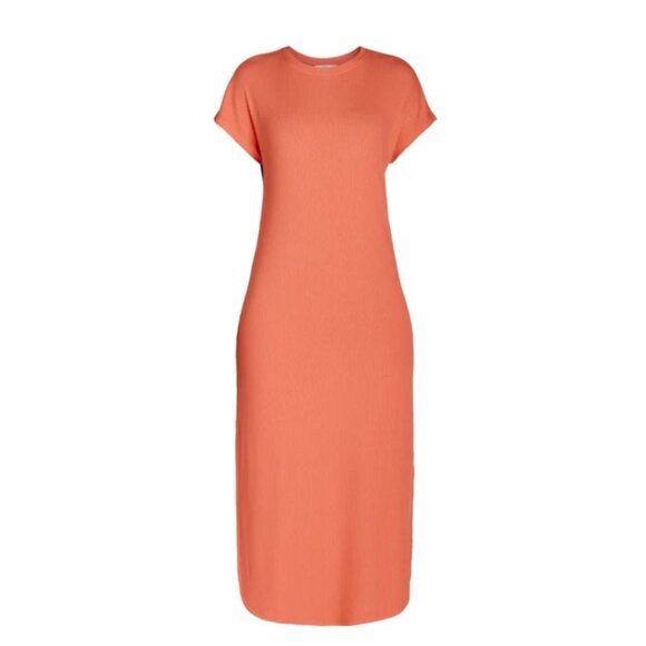 Time and Tru Women's and Women's Plus Rib Maxi Dress with Short Sleeves, Small - Picture 6 of 7